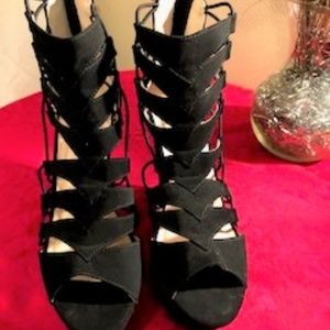 Brand New...Rouge Black Gladiator Platforms